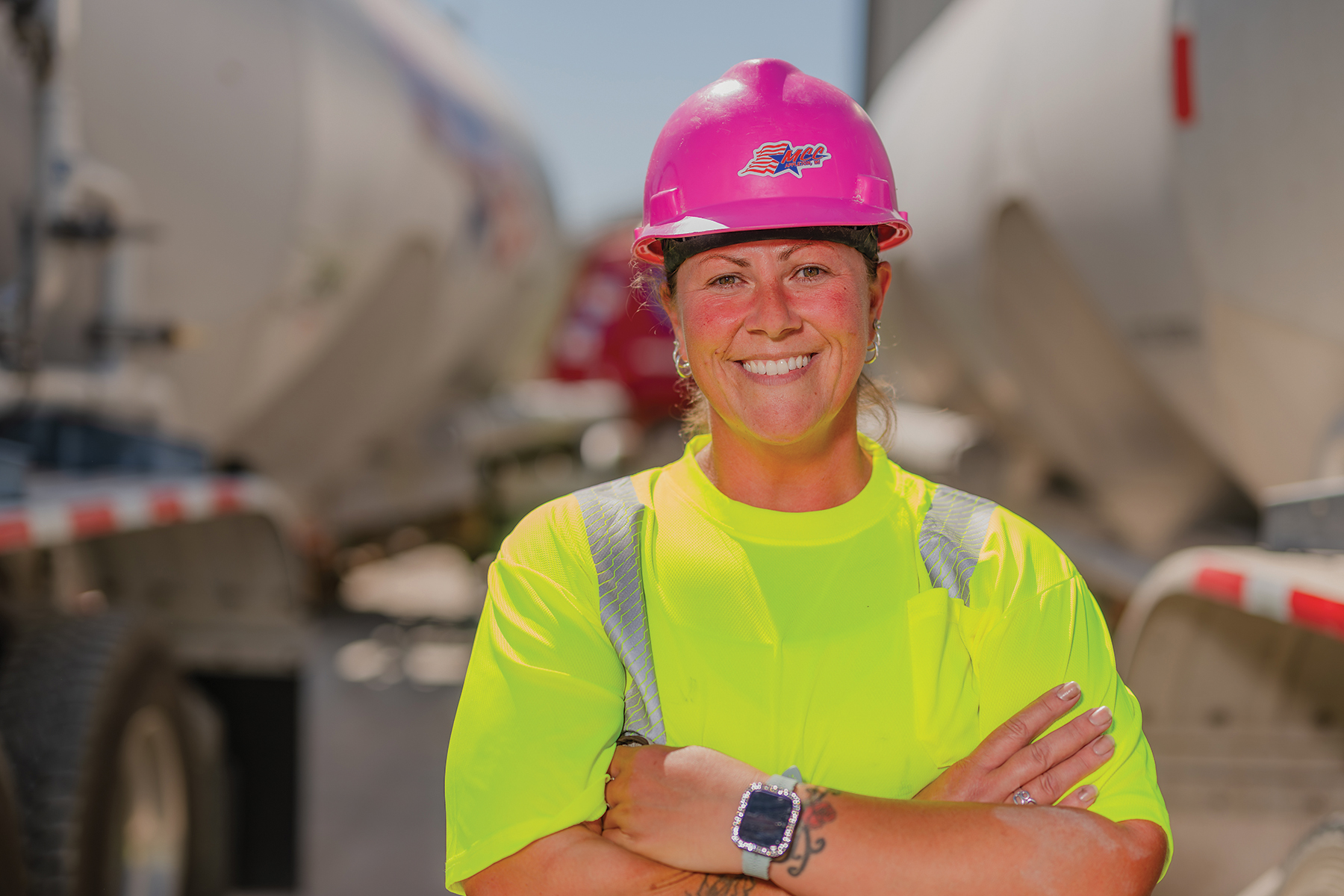 Stara Gleash works for Appleton’s Murphy Concrete and Construction as a bulker.