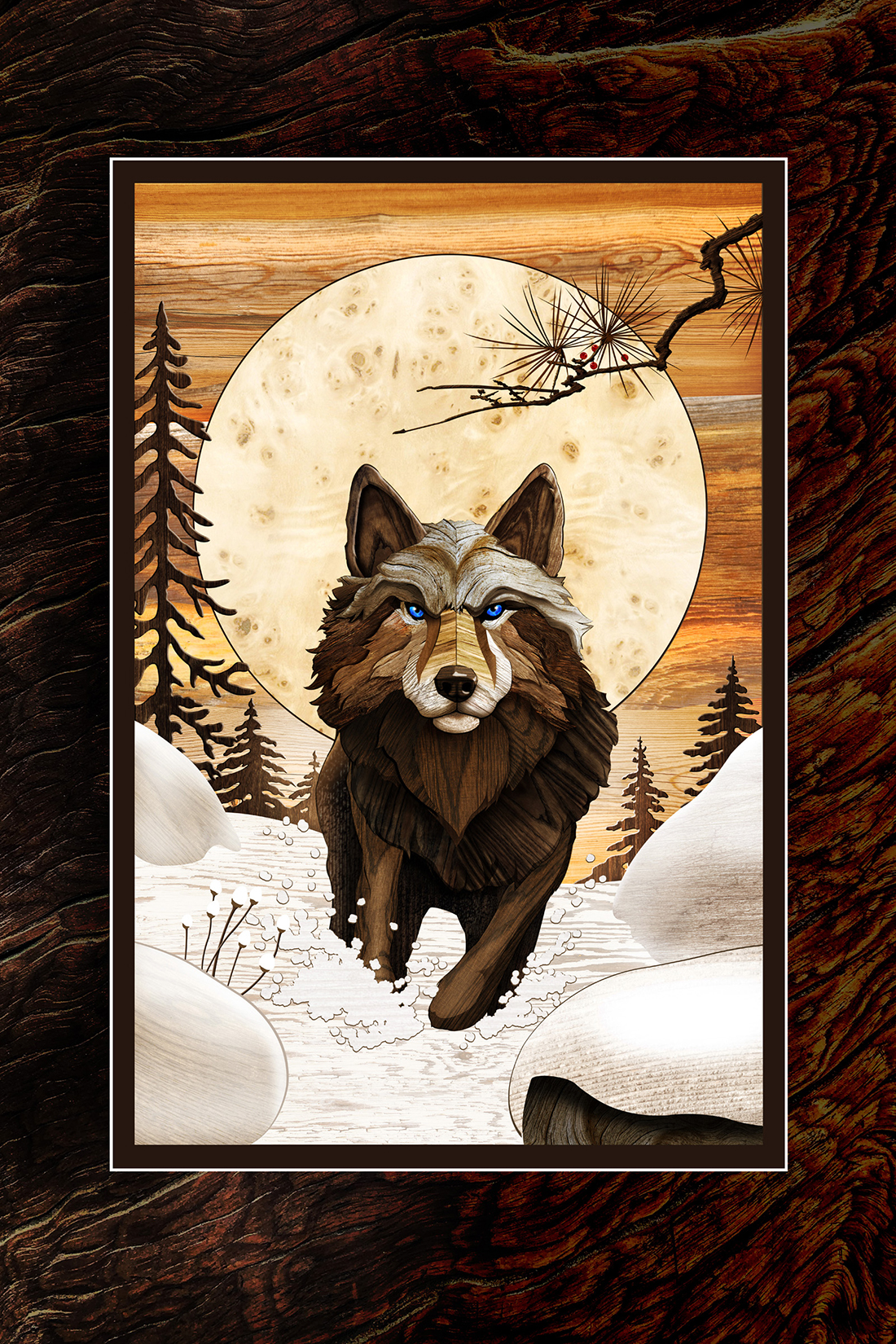 SM BIZ_WoodCarvedWolf SnowFlyingSEND.jpg