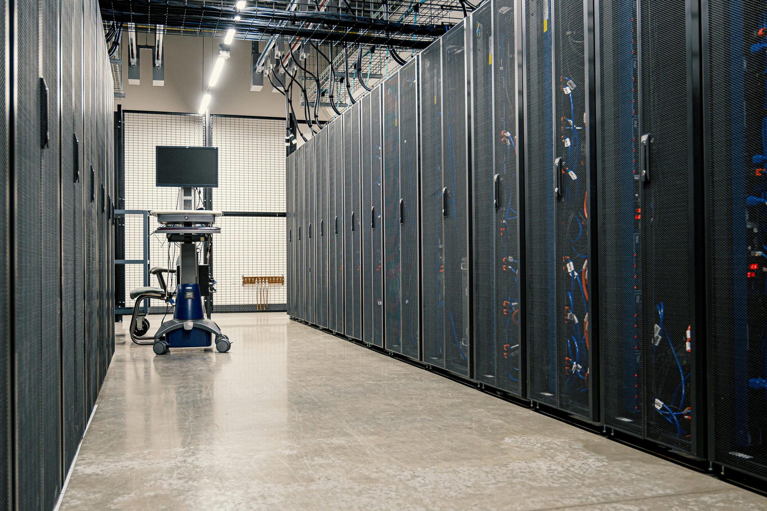 Server racks at a data center. By Brett Sayles/Pexels