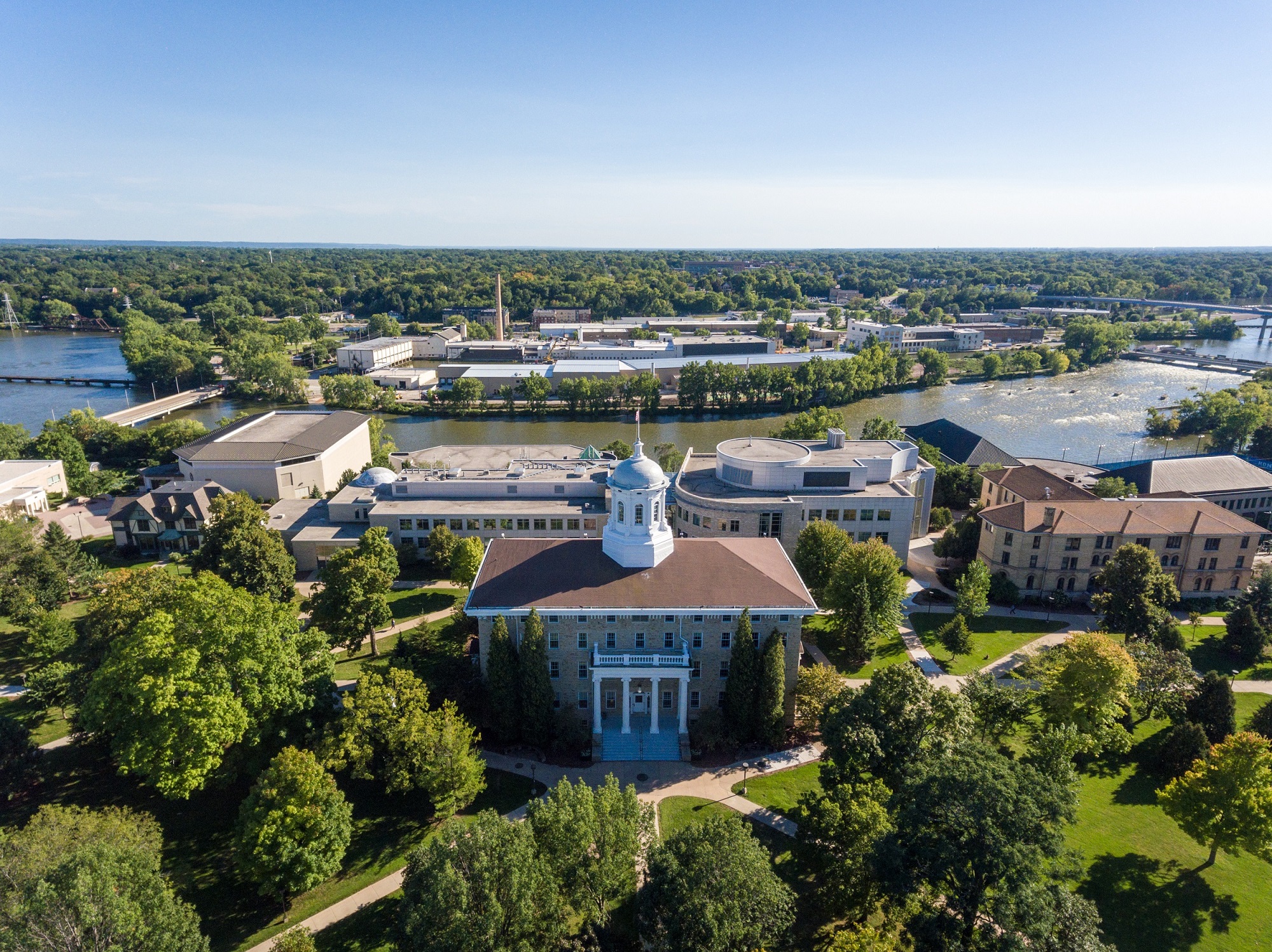 Lawrence University - aerial, river