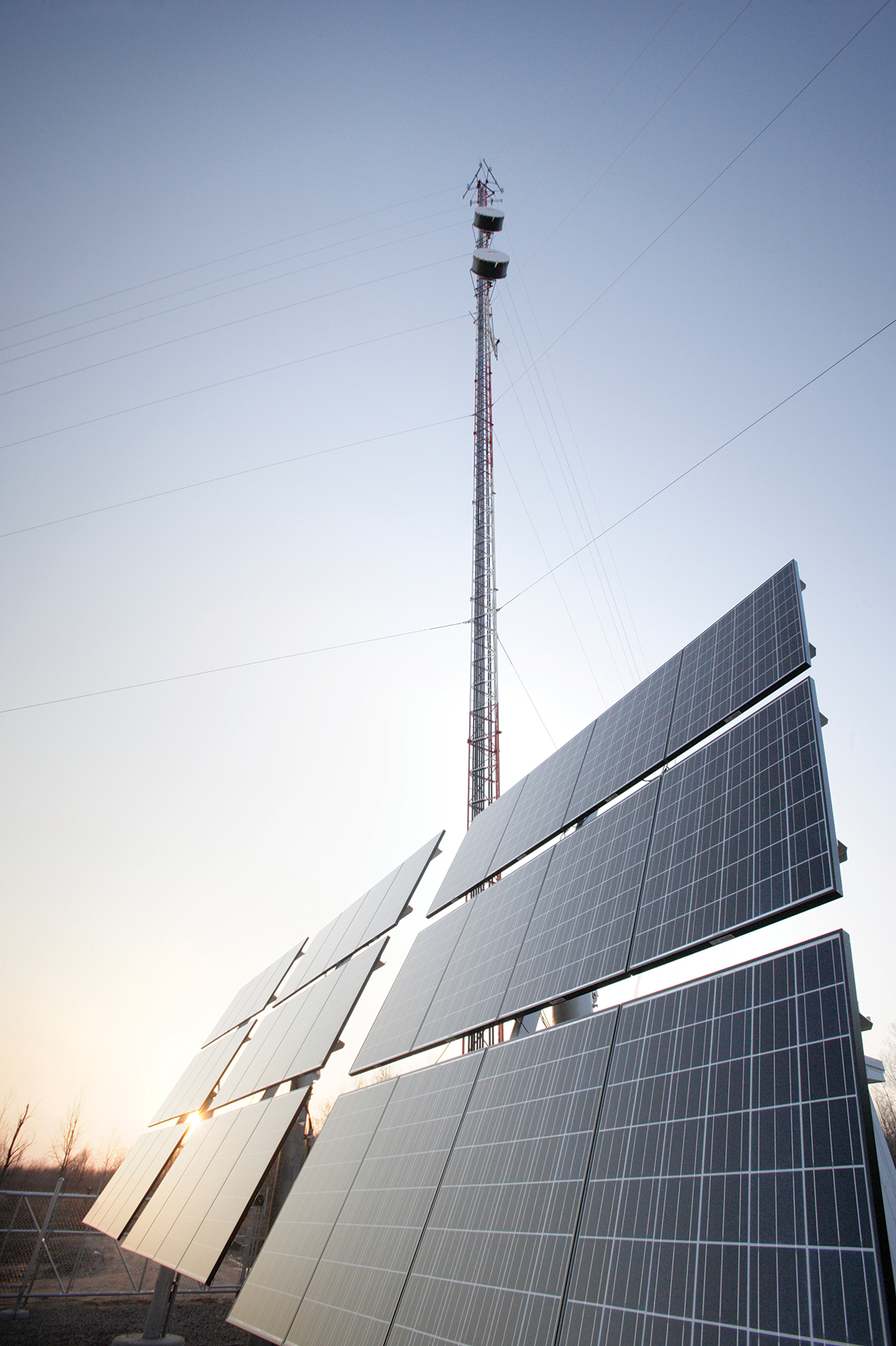 CEO Brighid Riordan says Nsight is committed to sustainability, but a lot of its green innovations are simply examples of employees seeking solutions for the community. Riordan says this rural Wisconsin green cell site is one of the first put into use in the world and was created out of “off the grid” necessity.