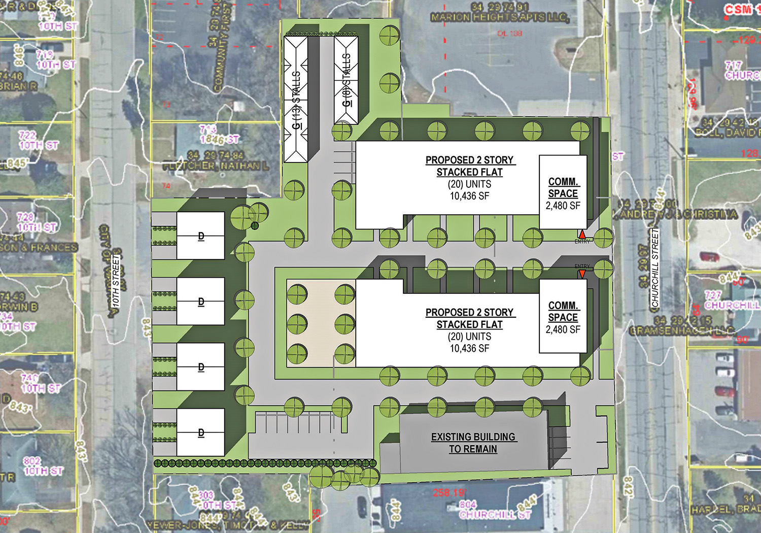 Development concept for the Churchill Street commercial corridor