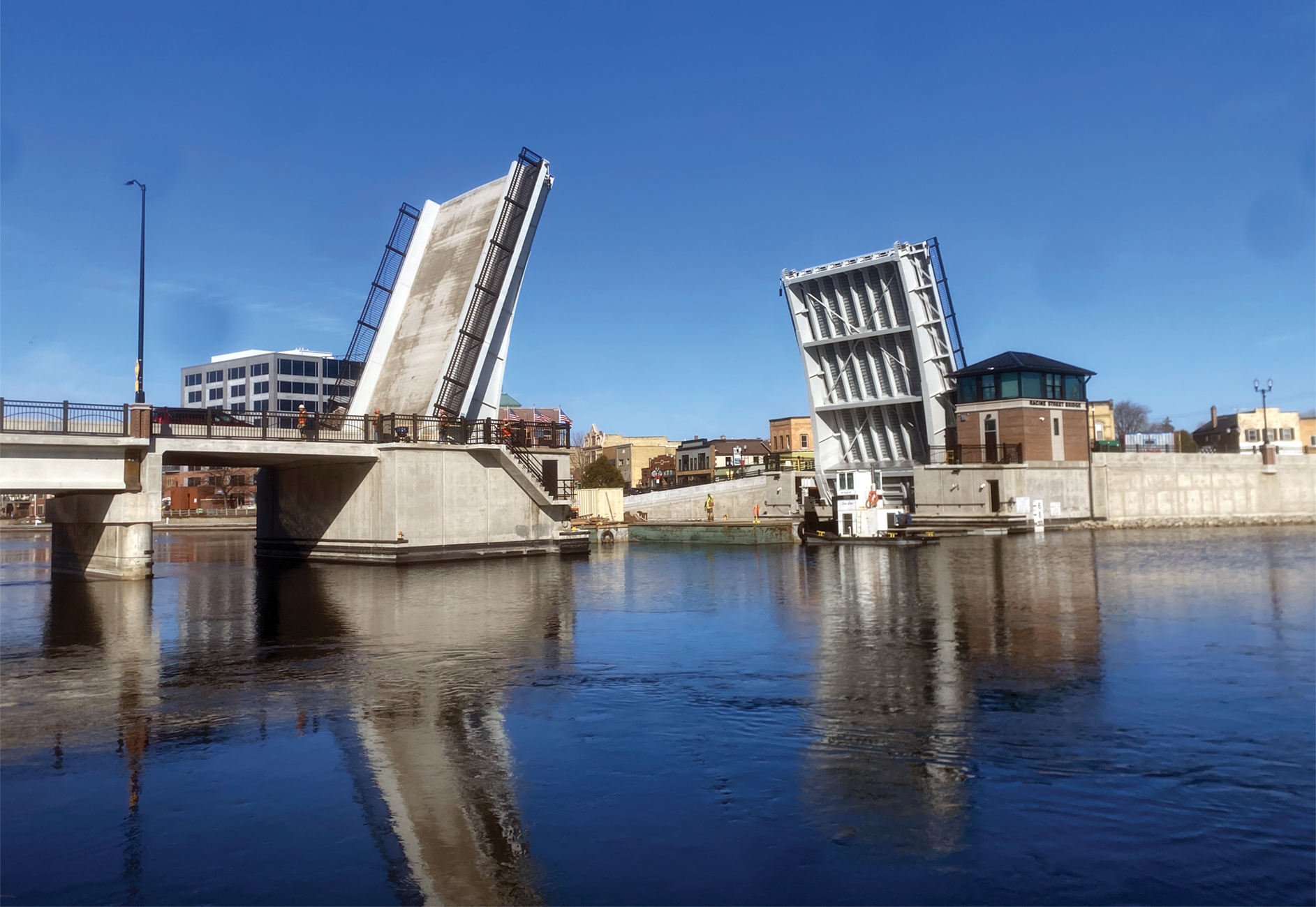 Public infrastructure projects, like Menasha’s Racine Street Bridge replacement by Lunda Construction, have been fueling some of the industry growth.