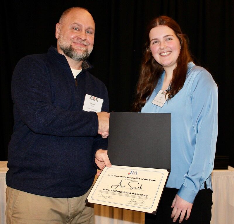 Wisconsin JEA High School Journalist of the Year Ava Smith, Indian Trail High School and Academy