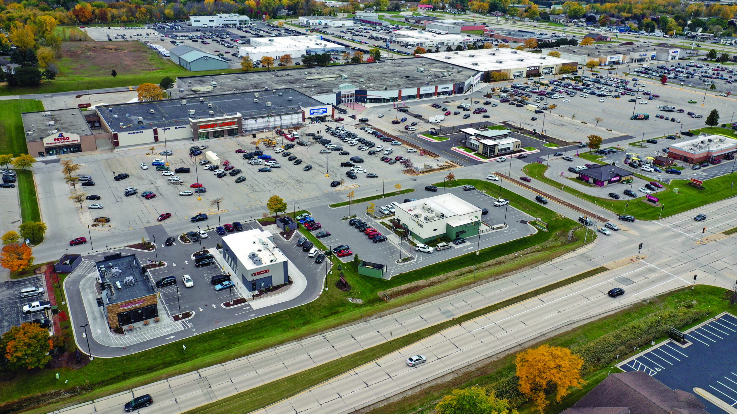 East Town Mall drone photo