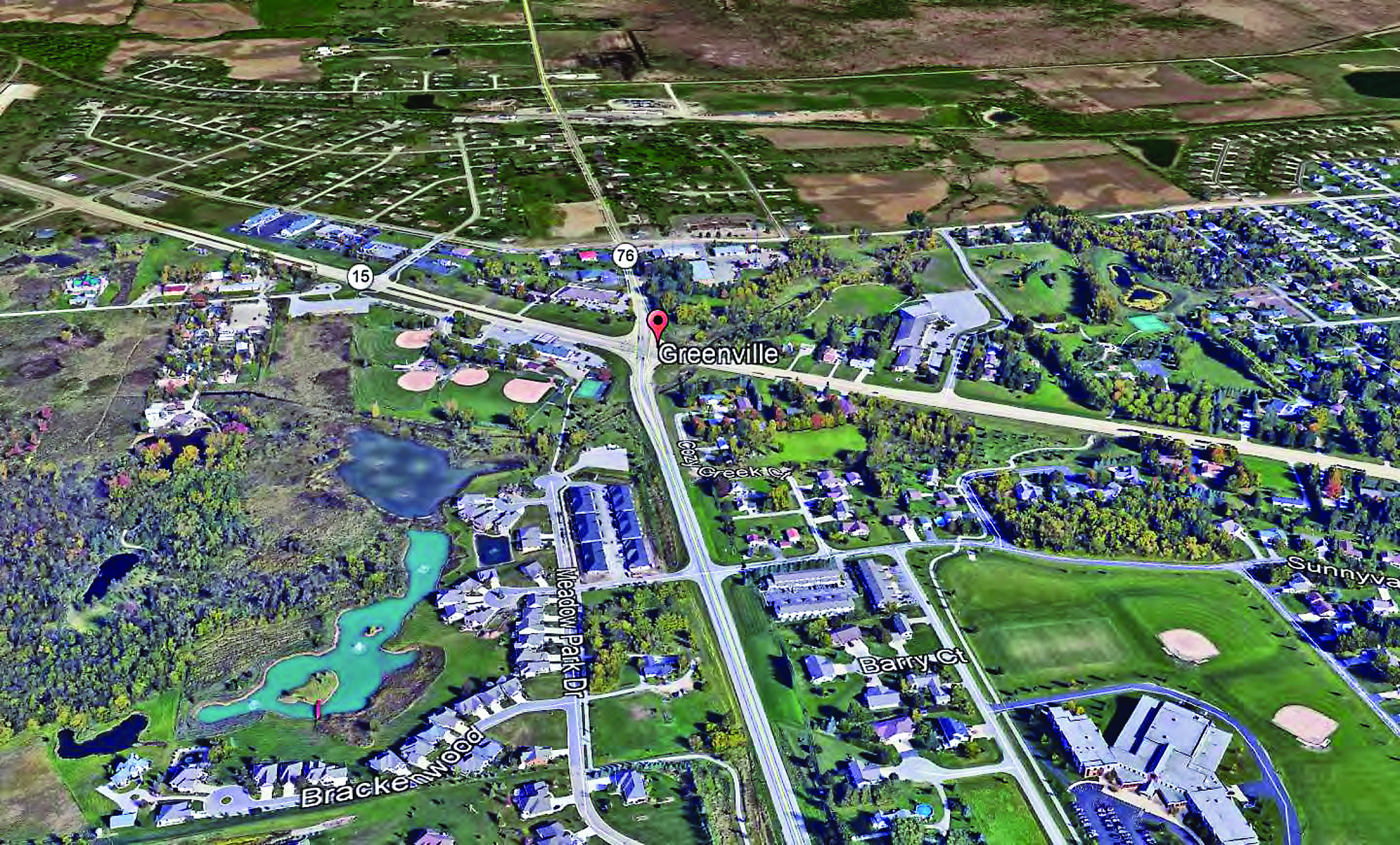 Greenville aerial view