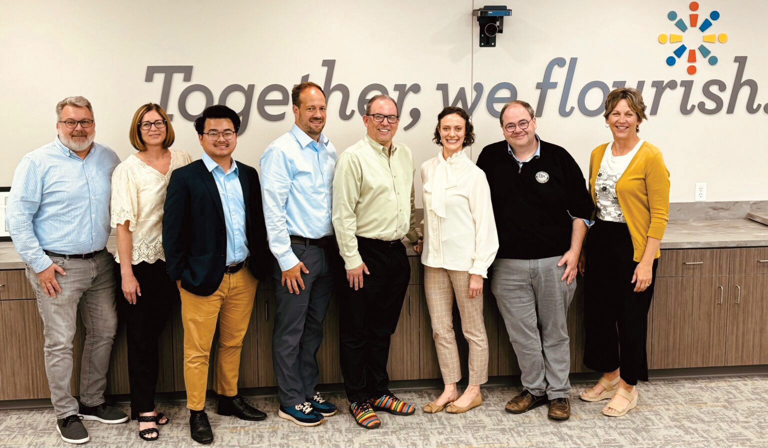 Jason Schulist (fifth from left) and the Fox Valley Data Exchange board of directors