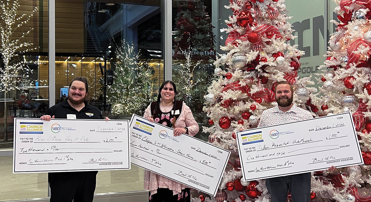 Hang 10 Poké (first place), AntiMussel (second place) and Starr Merrie Native Gifts (third place) all received funding through the 2022 NEW Launch Alliance annual pitch event.
