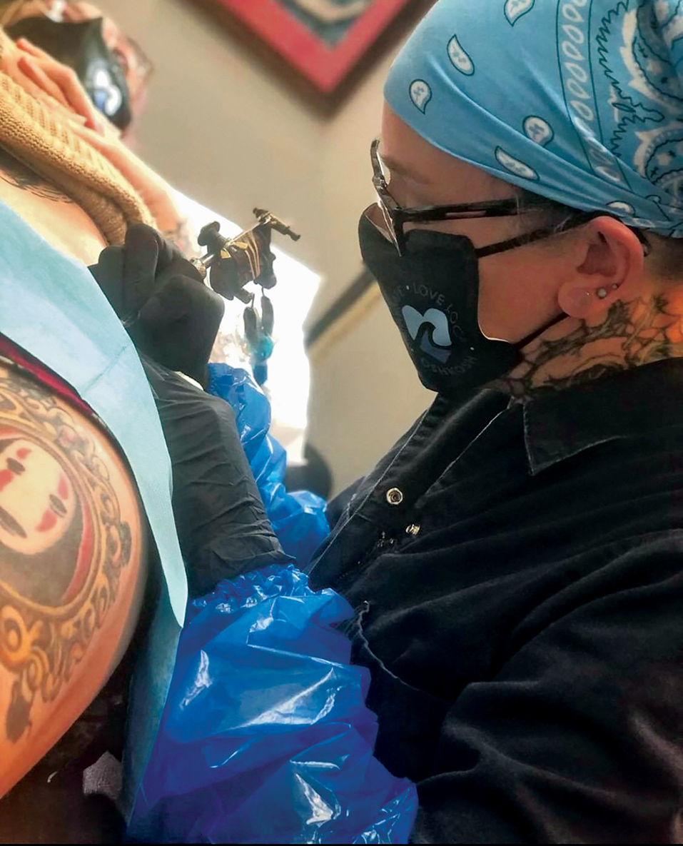 Due to the pandemic, 920 Tattoo Co. tattoo artists and customers must both wear masks now, a change owner Steve Anderson predicts will not go away soon.