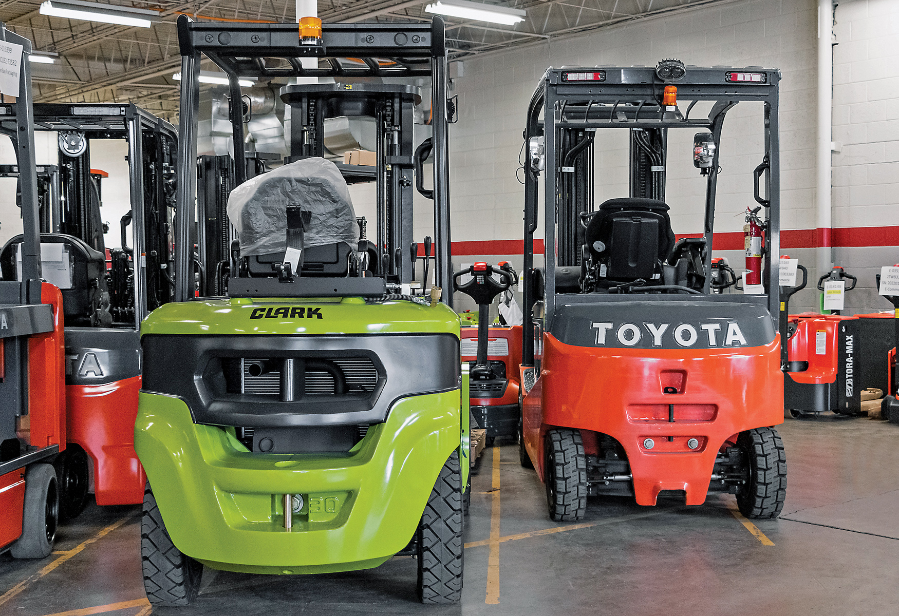 Conger Clark and Toyota forklifts