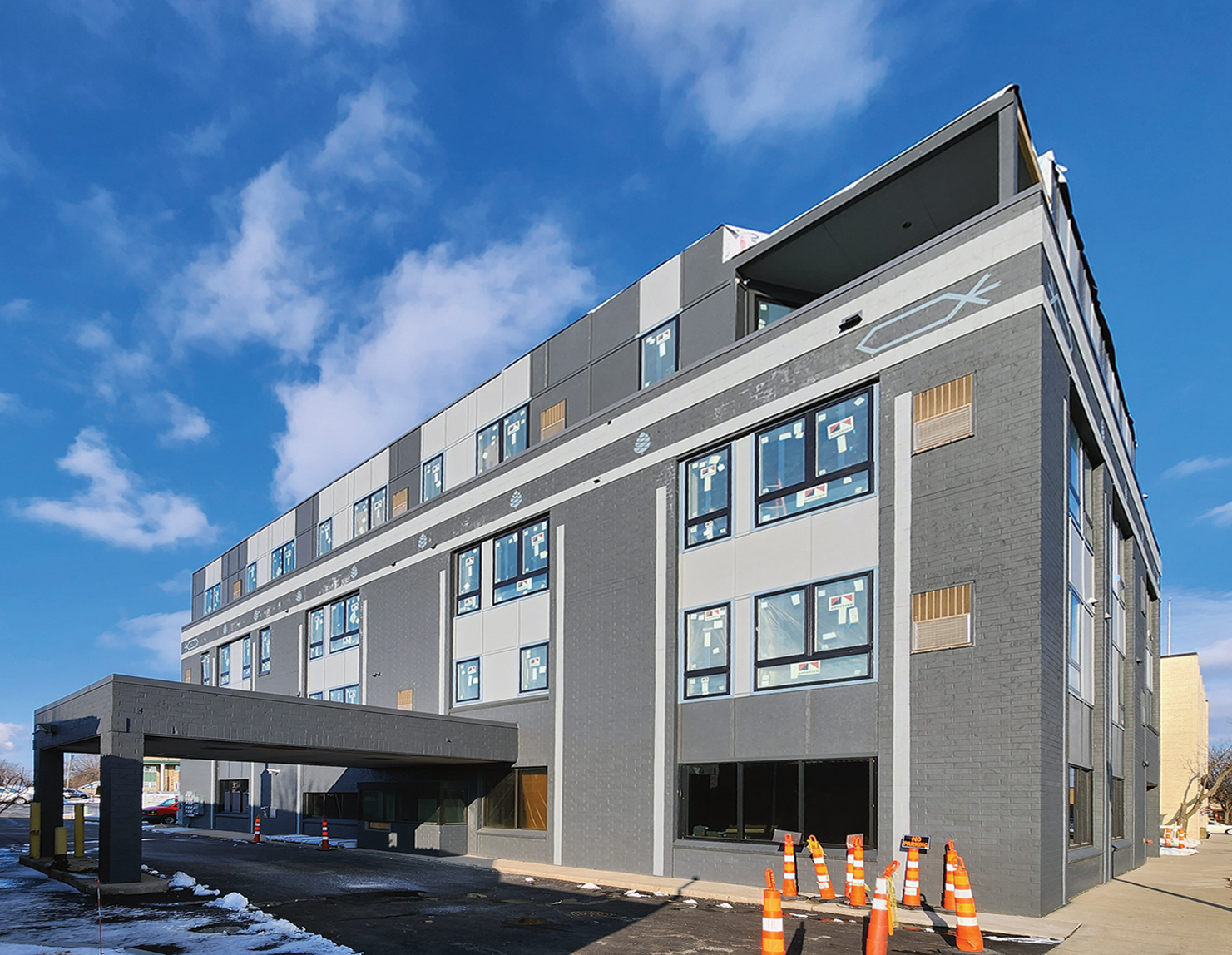 Recent Menasha housing development Harbor Lofts, a 14-unit mixed-use development scheduled for completion March 1.