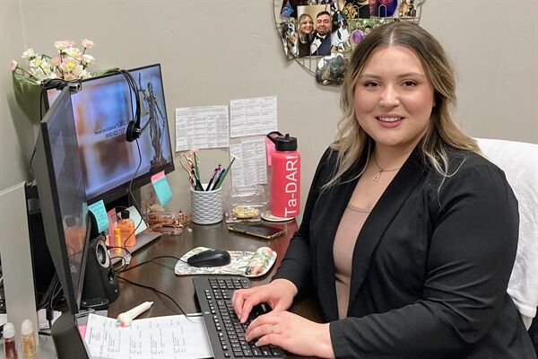 Alexis Gutierrez completed the Fox Valley Technical College digital court reporter program and works for the Wisconsin court system.
