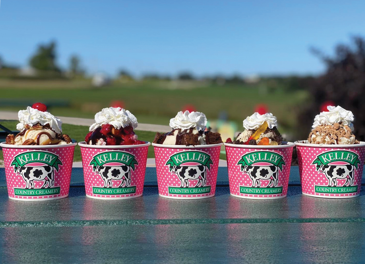 Kelley’s crafts dozens of seasonal ice cream flavors.