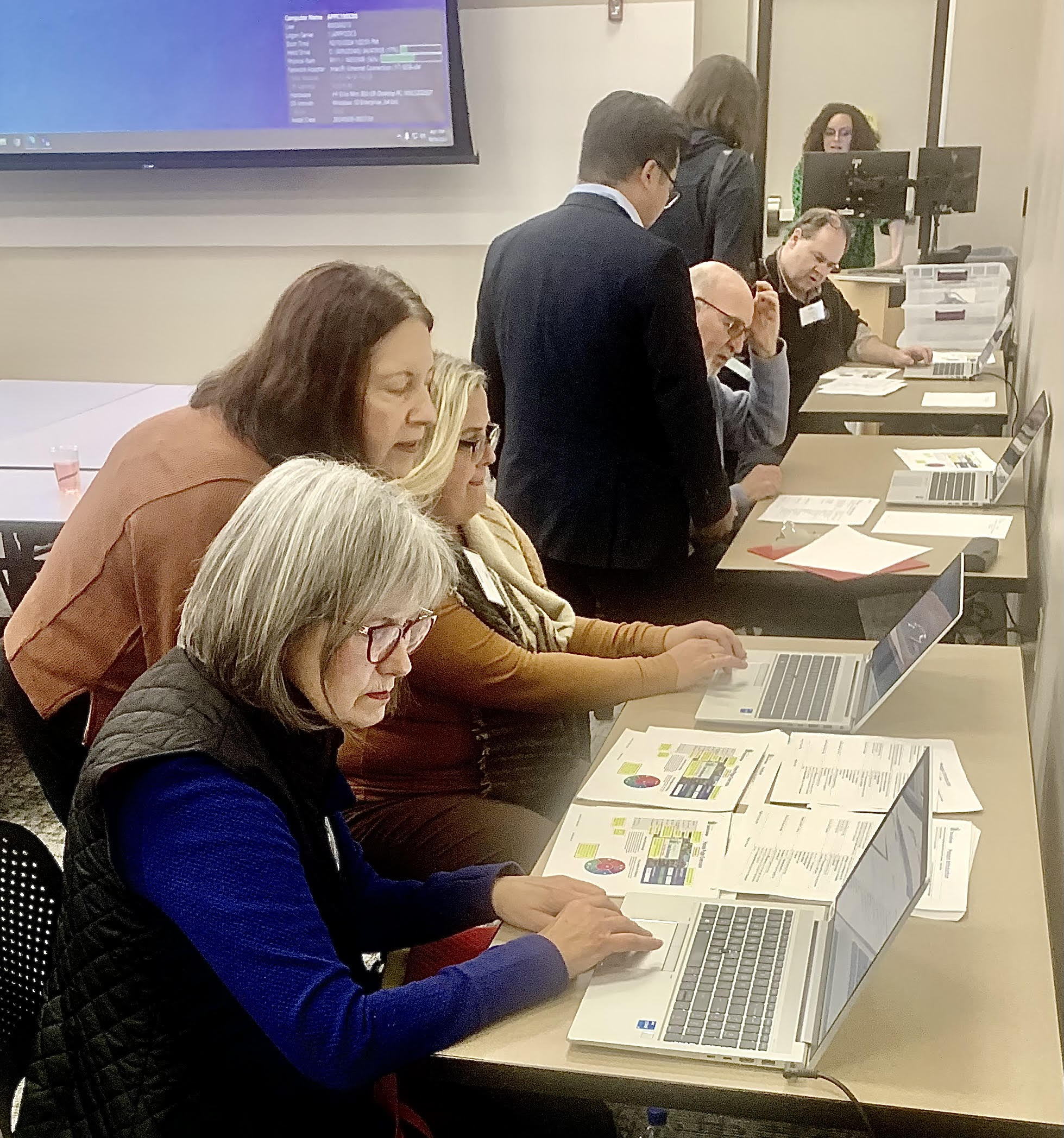 Stakeholders get their first look at the Fox Valley Data Exchange tool during a launch event Oct. 15.