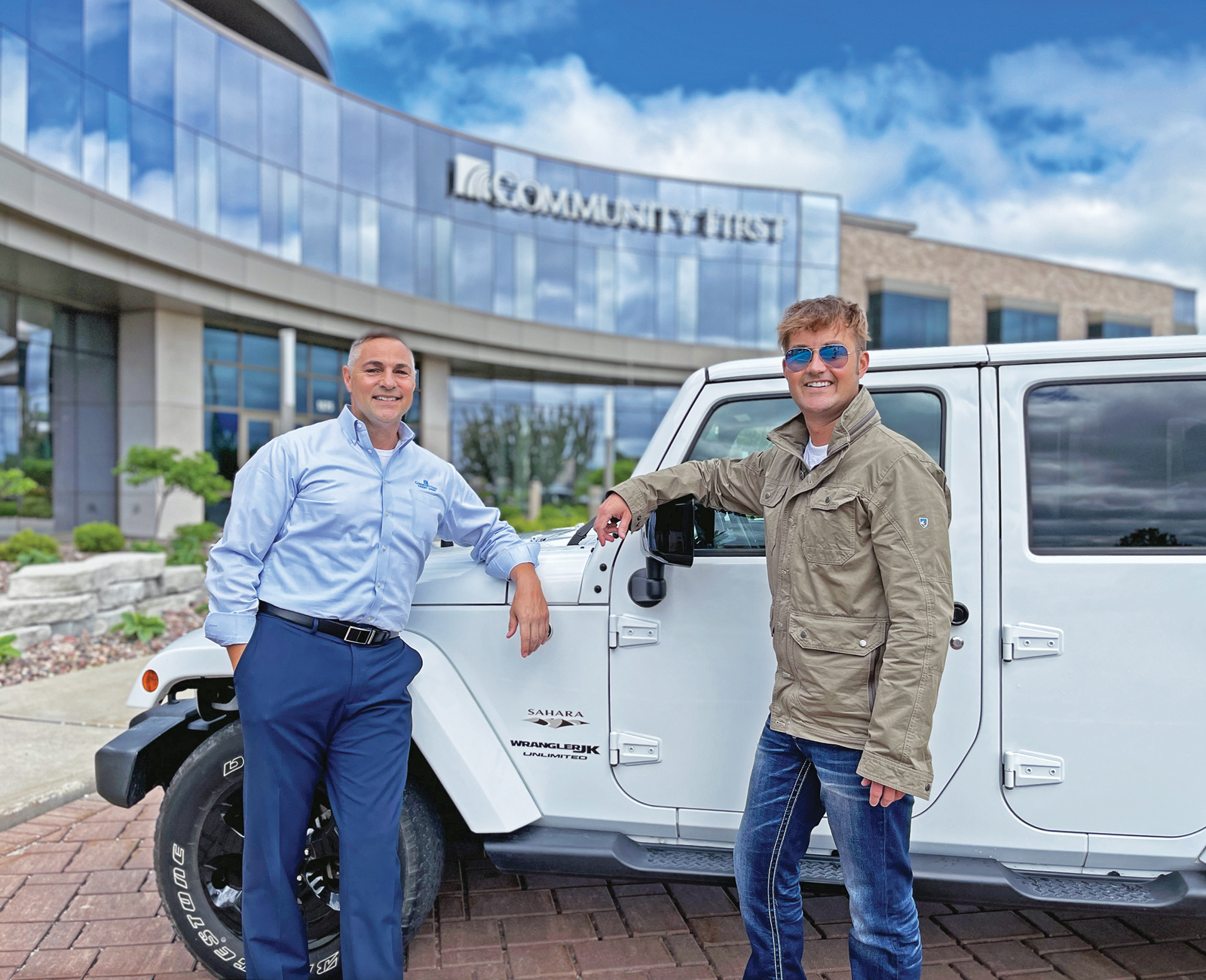 Member Ben N. (right) credits Community First’s Auto Buying Specialist Marty Thurber with helping him find the perfect vehicle.