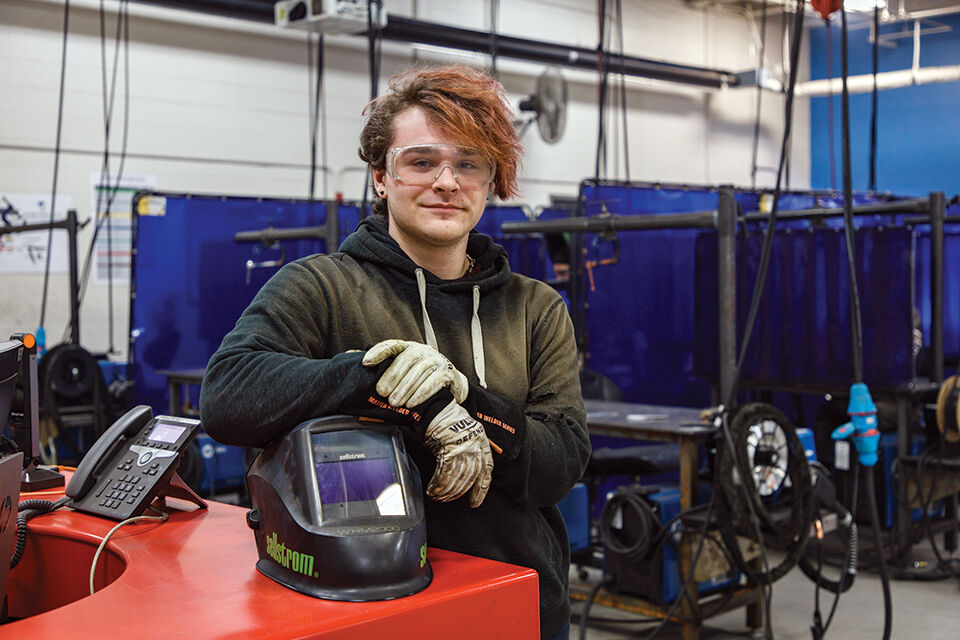 Benjamin Matuszak is one of 64 students studying advanced manufacturing at Northeast Wisconsin Technical College thanks to a new scholarship funded by the global B2B manufacturing firm Xometry, Inc.