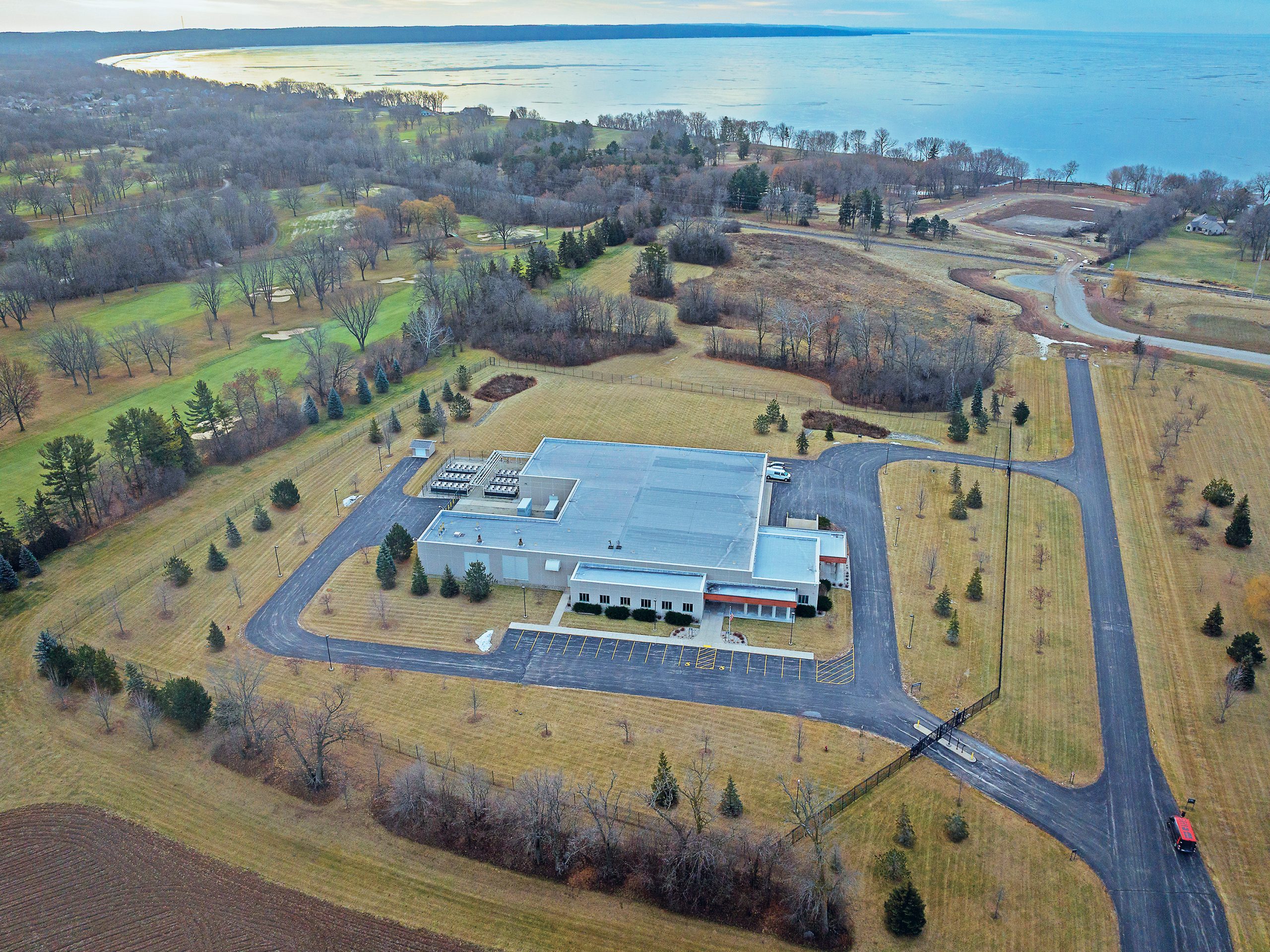 An aerial view of the data center purchased by ark data centers