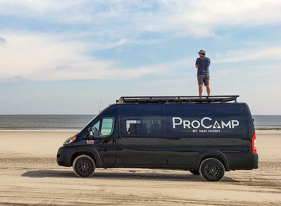 Among Van Horn’s pandemic-related innovations was the development of ProCamp by Van Horn, a Class B camper van available for purchase or rental by families seeking a simpler way to vacation.