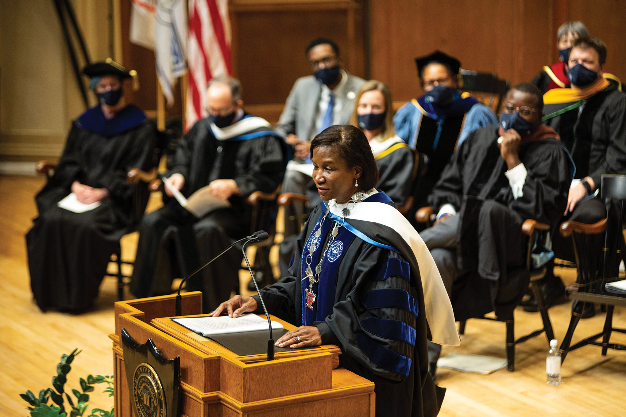 Laurie Carter was inaugurated May 13 at Memorial Chapel in Appleton. She is the first person of color ever to serve as Lawrence University’s president.