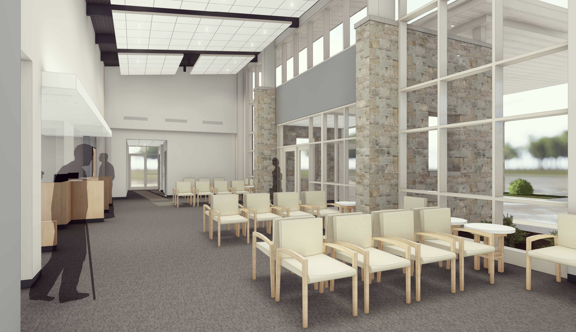 The interior of the new Bellin clinic designed by Somerville Architects & Engineers.