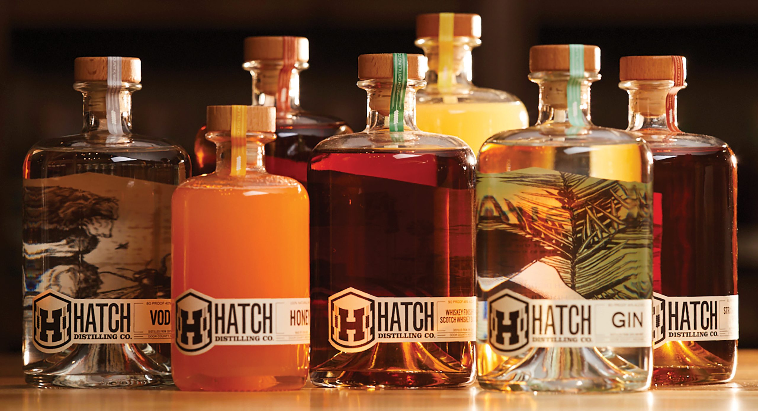 Hatch Distilling Co. uses honey to make many of its liquors, including its vodka, limoncello, Harbor Dog spiced spirit and award-winning gin.