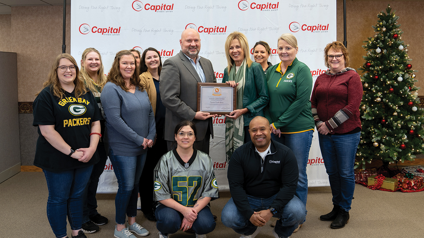 Capital Credit Union is among the companies that have been certified by the Fox Cities Chamber’s Employee Friendly Workplace initiative.