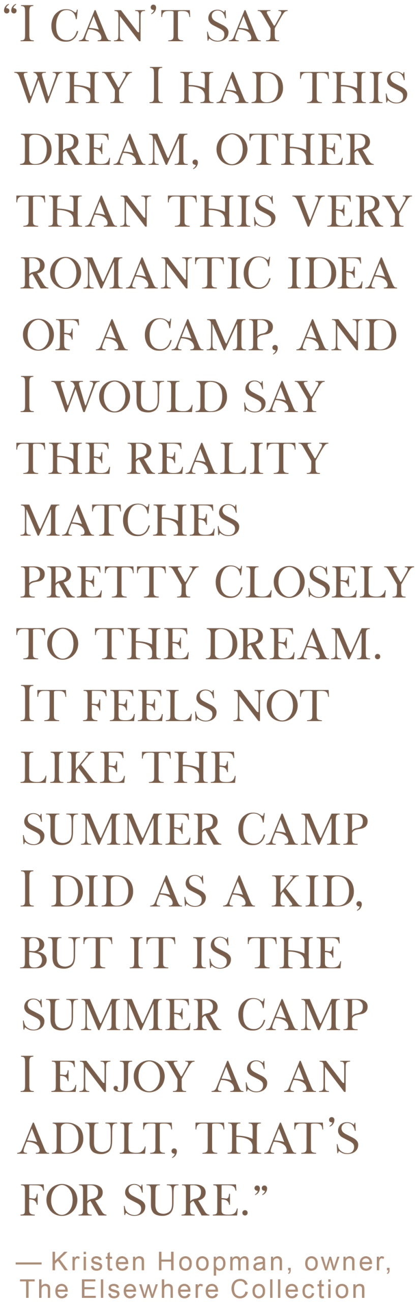 Elsewhere Kristen Hoopman quote