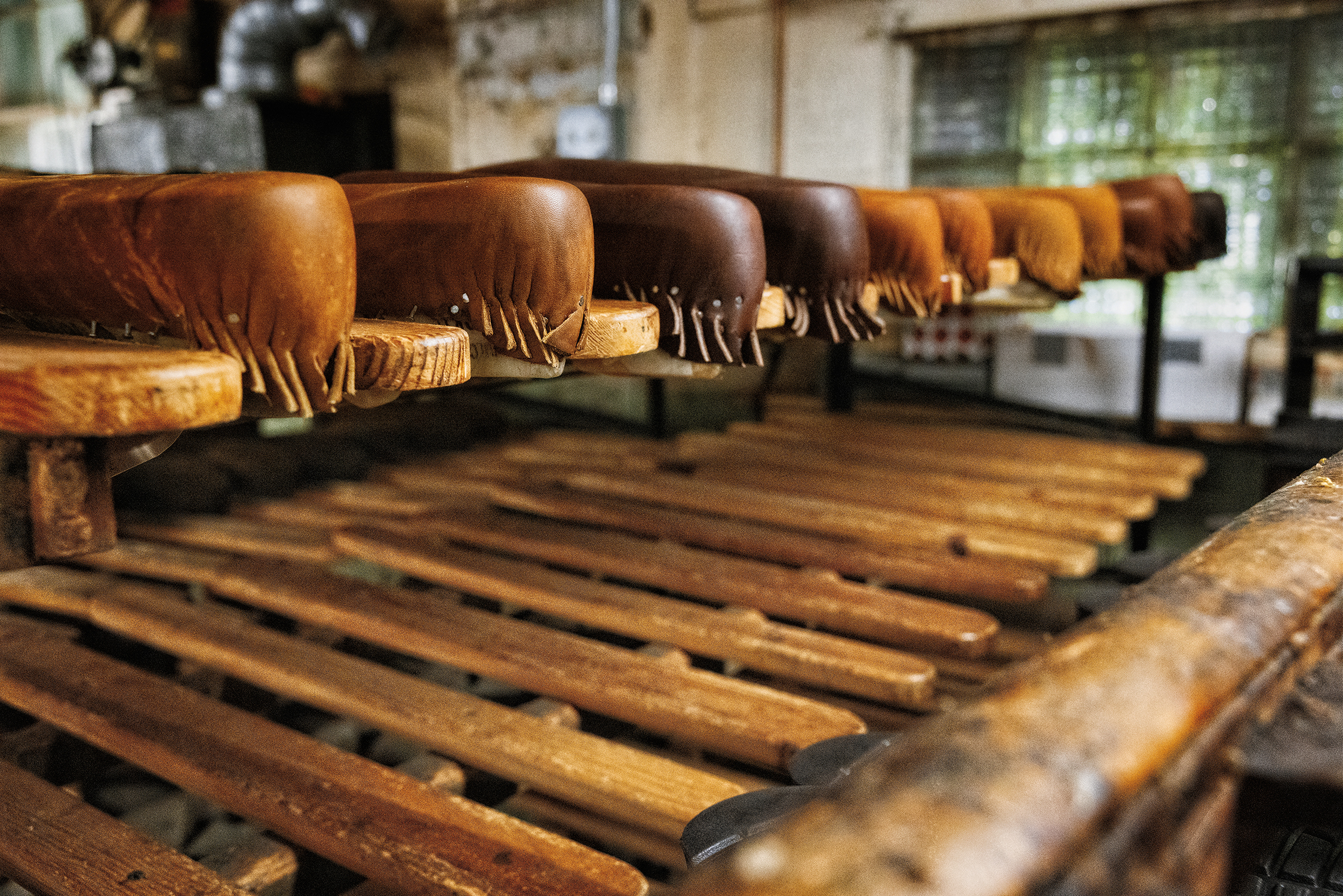 Every pair of Russell Moccasins is built in true moccasin construction. The boot or shoe will mold itself to the exact shape of the wearer's foot, allowing the bones of the foot and toes to move freely and more naturally.