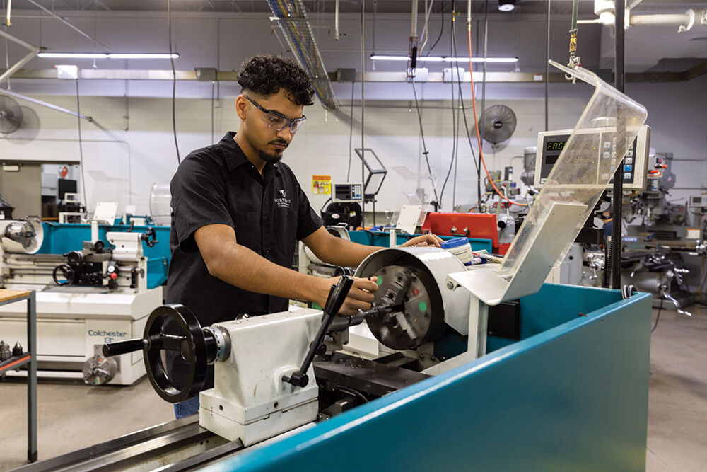CNC machining, machine tool operation and electromechanics are among the NWTC programs that attracted the interest of scholarship funders at Maryland-based Xometry, Inc. “We want to make sure we’re not taking from the community but investing in the community,” company co-founder Laurence Zuriff says.