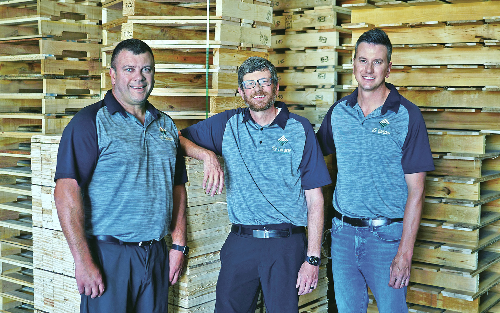 Chris Schmalz (plant manager), Charlie Luedtke (general manager), Joe Luedtke (sales manager)