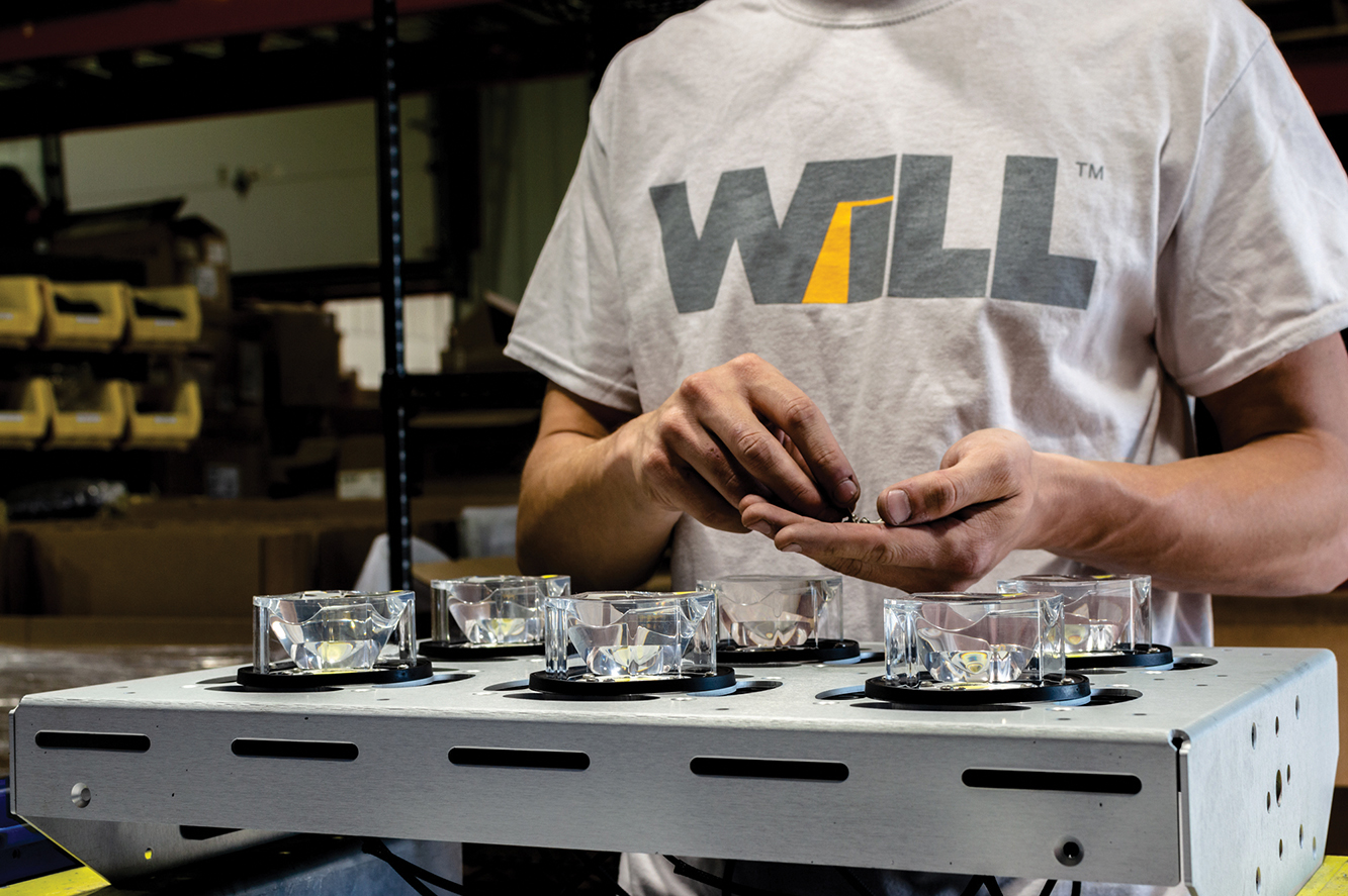 On a monthly basis, Wisconsin Lighting Lab, Inc. turns approximately 60,000 parts into a couple thousand full product assemblies.