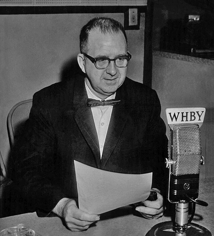 WHBY program director, Edward Spoo, circa 1965