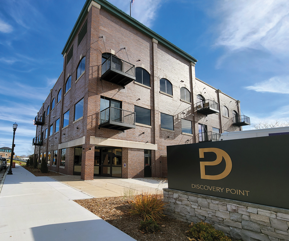 Recent Menasha housing development Discovery Point, a 27-unit luxury apartment building.