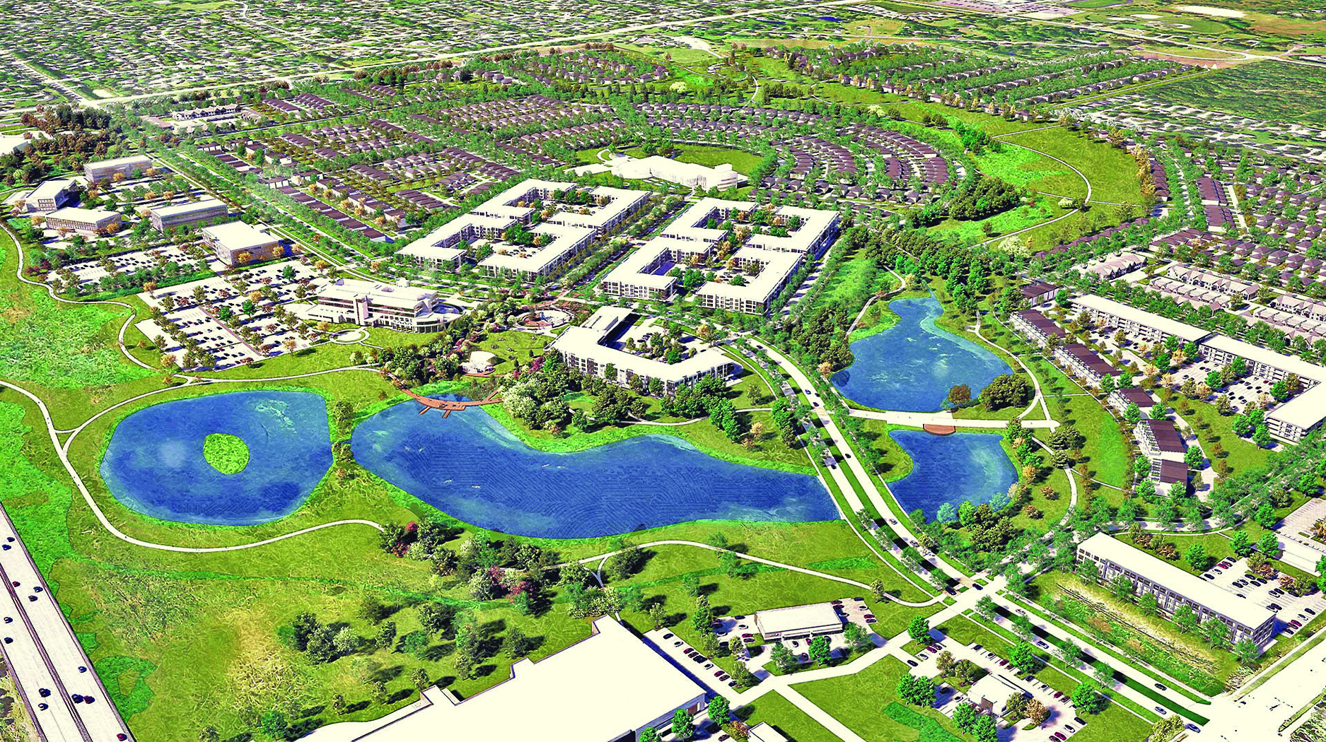 The proposed master plan for the Thrivent campus in Appleton.