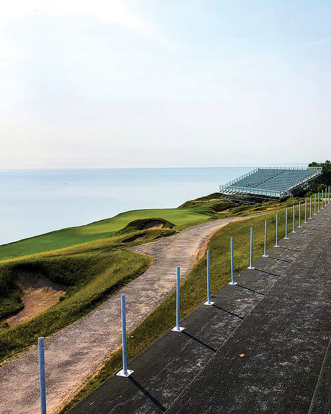 Whistling Straits sits along Lake Michigan.