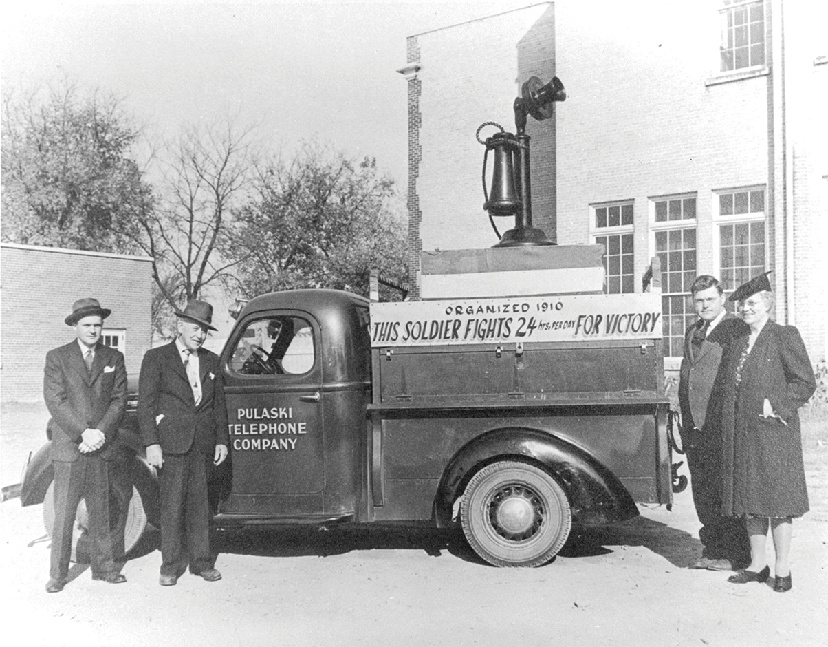 Pictured in or around 1945 are Ray Riordan Sr., Daniel Riordan, Robert E. Riordan and Florence Riordan — first- and second-generation Riordan family members who helped run the company that is today known as Nsight.