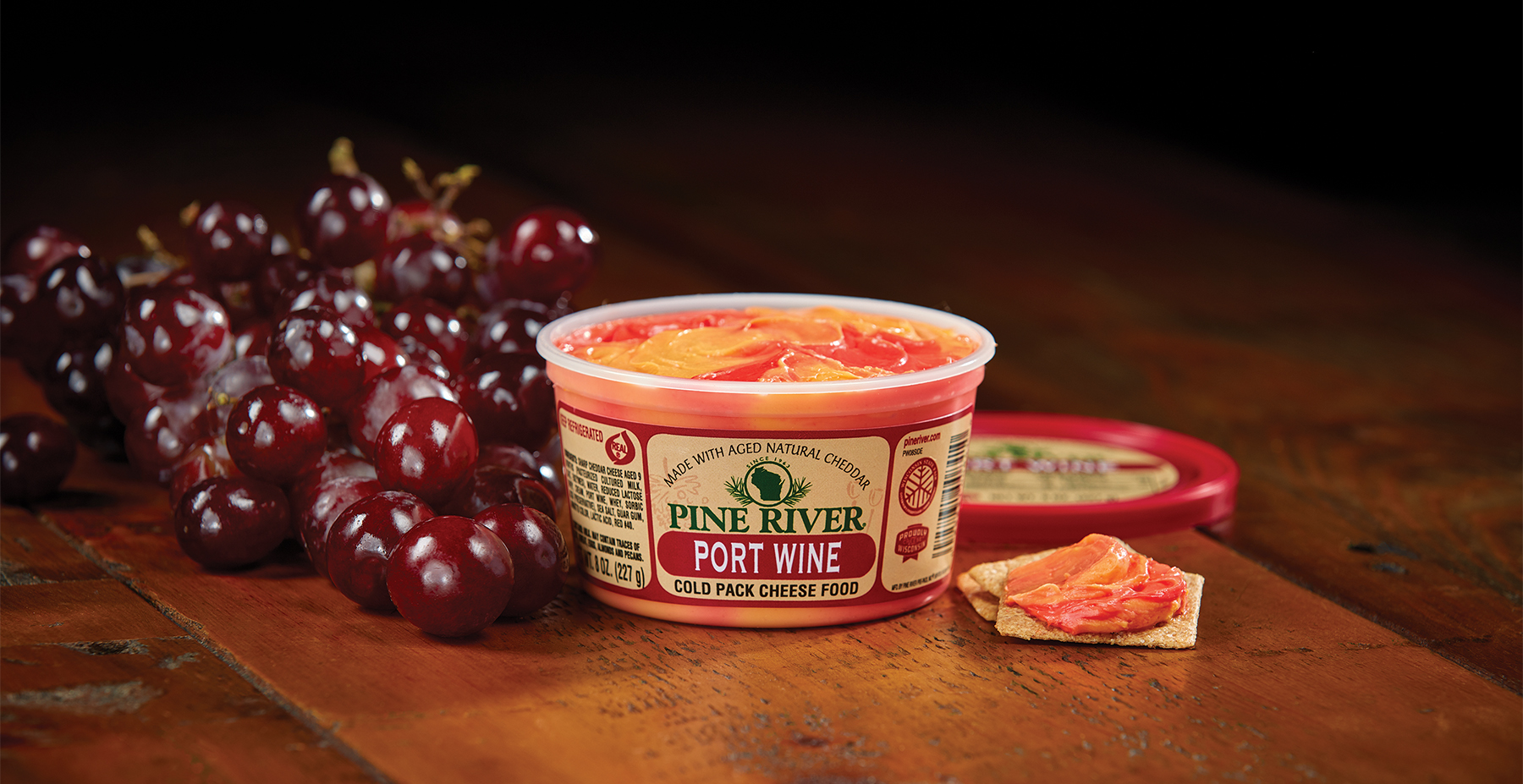 Pine River offers 21 varieties of cold pack spreads — port wine is a top seller.