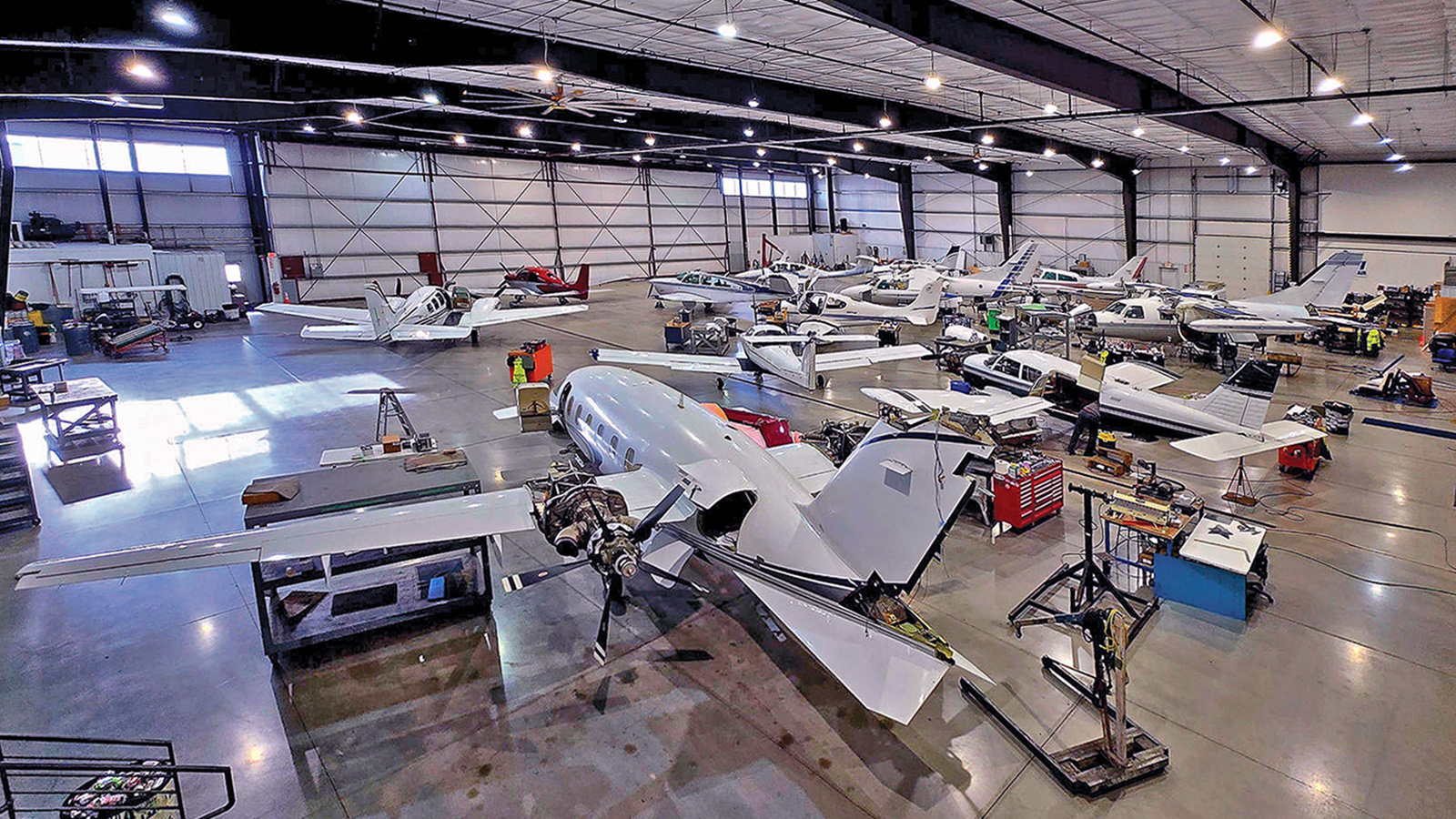 Austin Straubel‘s two fixed-based operators service private planes, offering fuel, hangar space, ramp space, ground handling, maintenance and more.