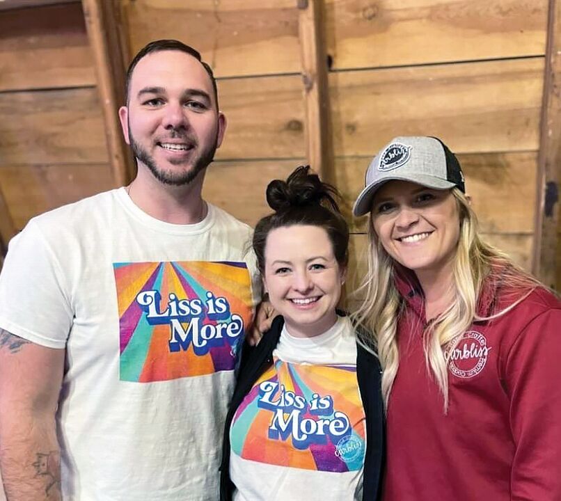 Adam (left) and Amanda (middle) Kroener launched Carbliss a week before their wedding in 2019.