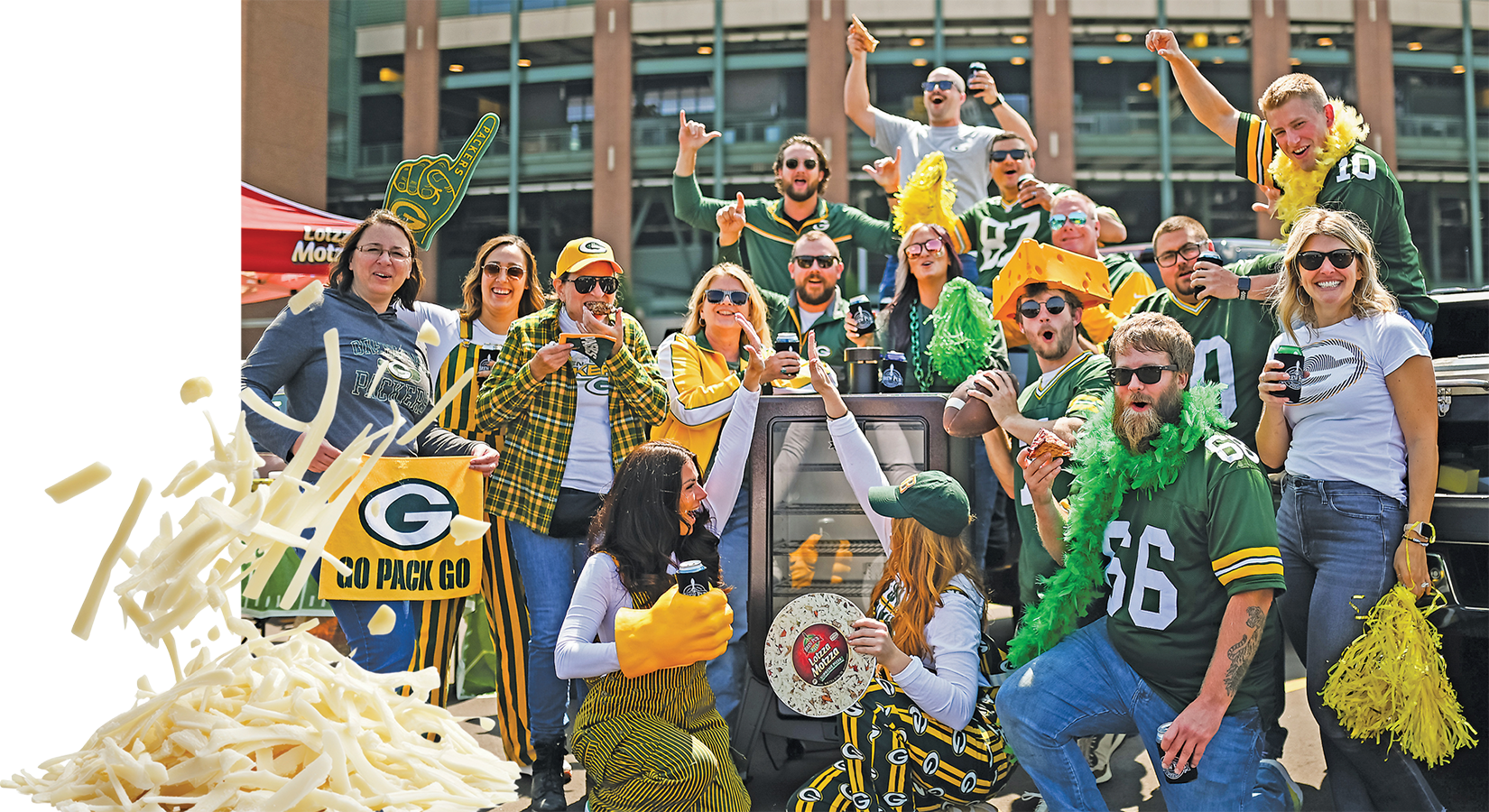Brew Pub Lotzza Motzza Pizza was named the “Official Pizza of the Green Bay Packers” in 2023 and is served at select concession stands at Lambeau Field.