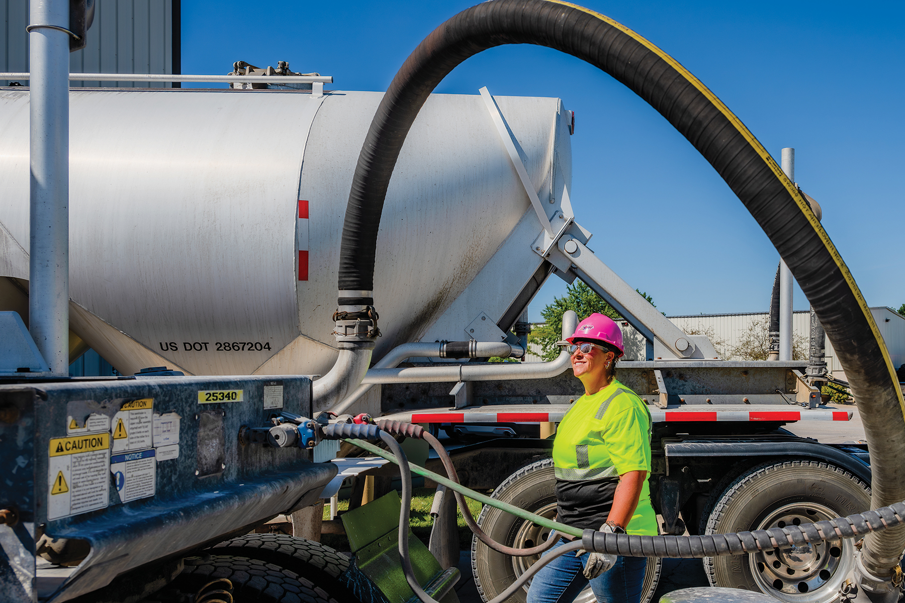 Stara Gleash found construction after looking for a new way to leverage her commerical drivers license.