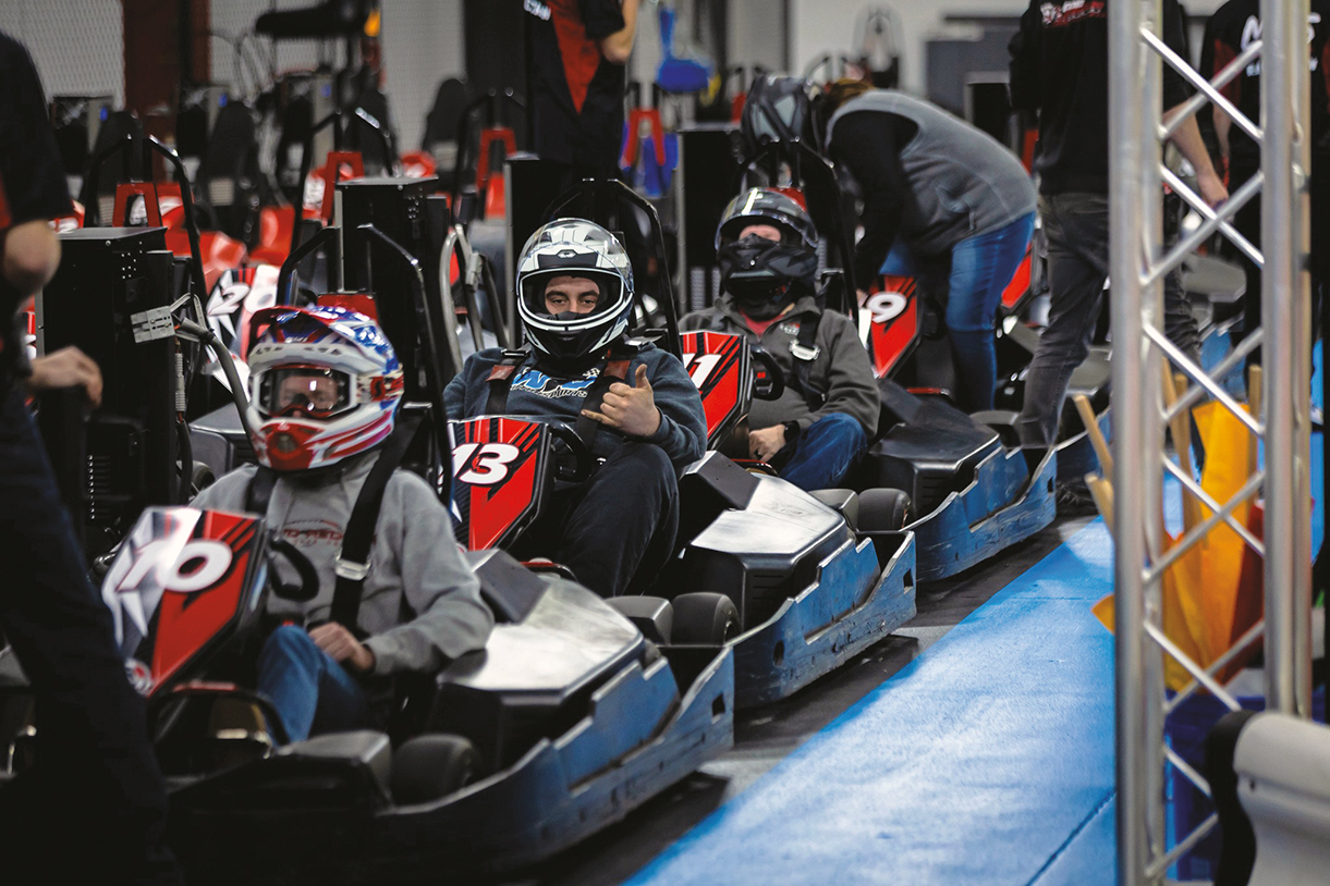 Zac Bryner, owner of Midwest Super Speedway in Green Bay, says “I basically pay myself in go-kart rides and peanut M&Ms.”