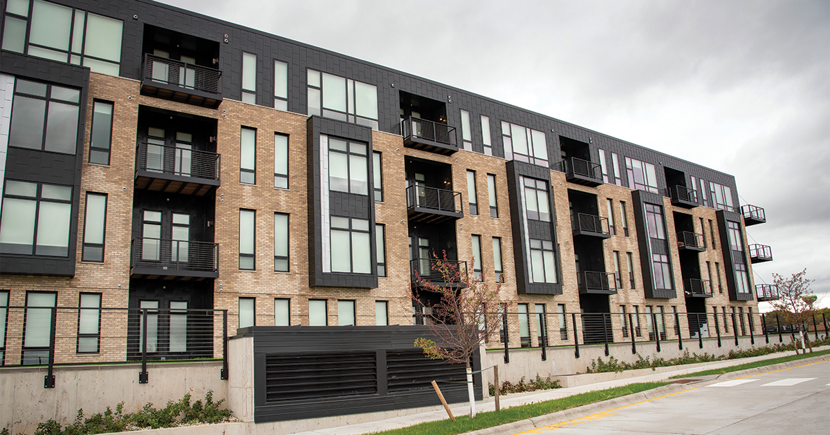 Muza Sheet Metal, which specializes in architectural sheet metal, completed work on the Bohemian Park Apartment complex in Green Bay.
