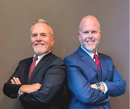 David Miller, CEO of Omni Glass & Paint (left), and Ed Crum, president of Omni Glass & Paint (right).