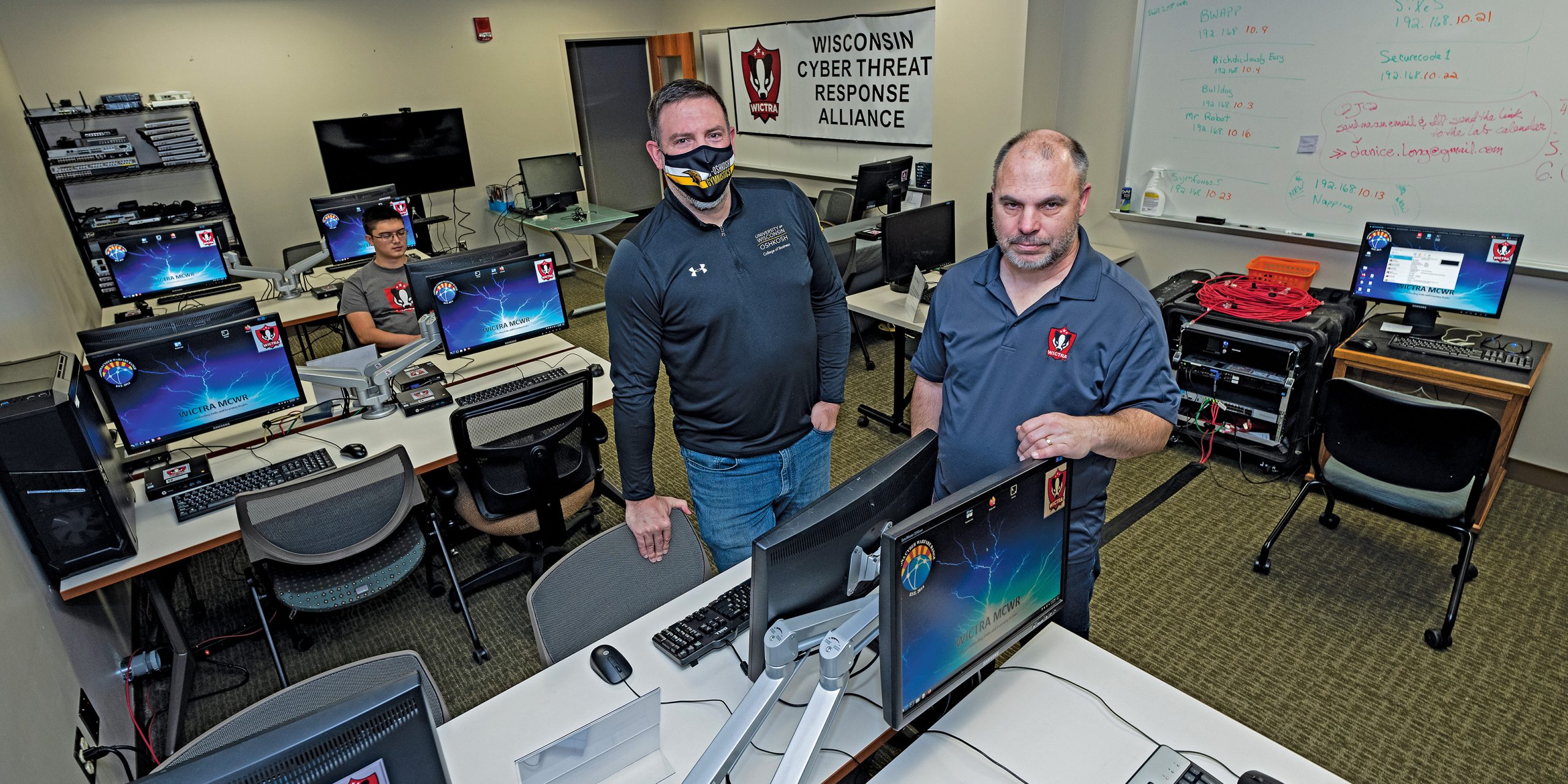Michael Patton, left,  and Jerry Eastman, co-founders of the Cybersecurity Center of Excellence at UW-Oshkosh