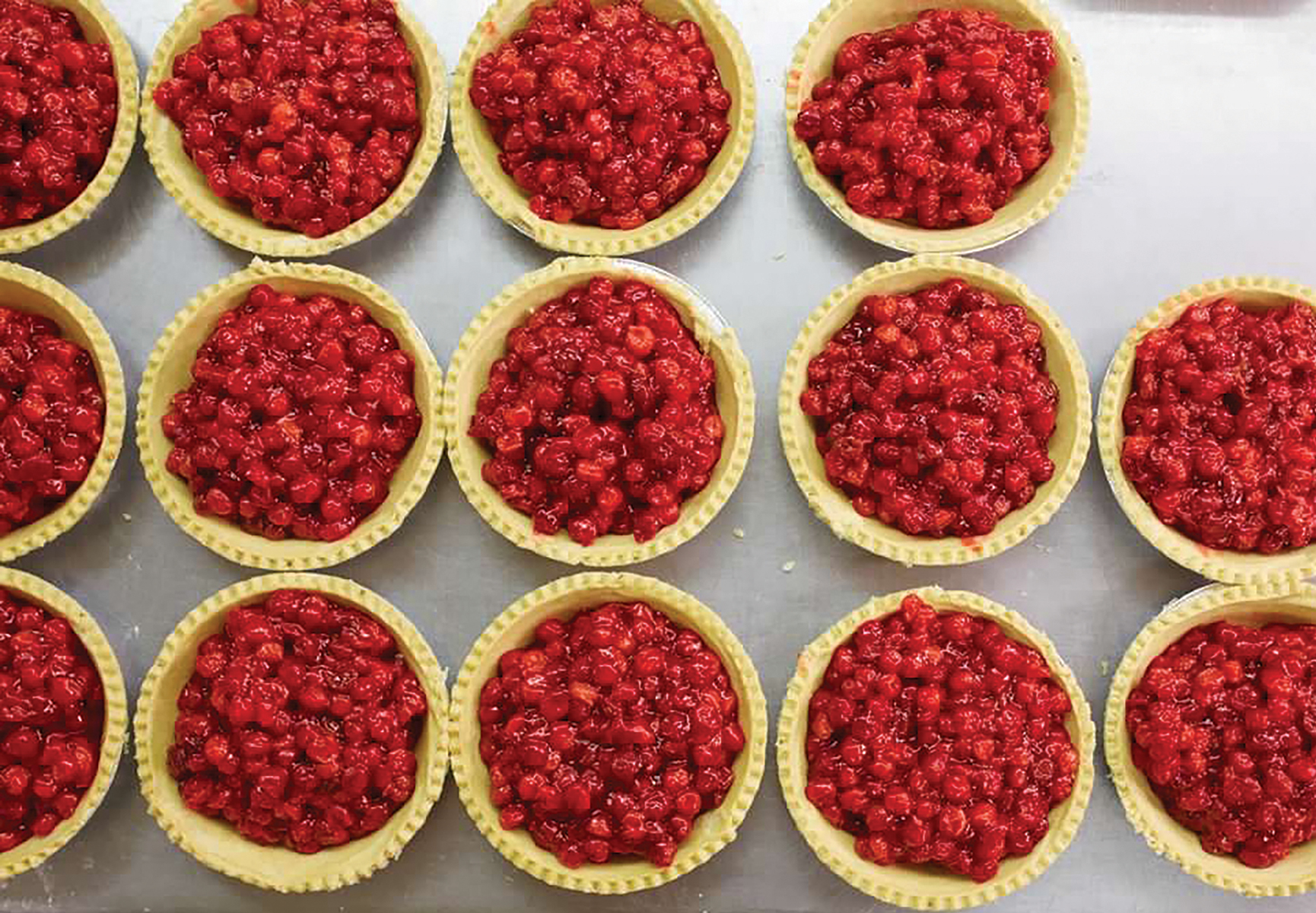Seaquist’s bakery produces more than 10,000 cherry pies per season.