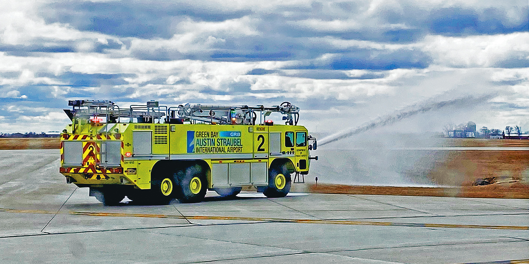 ARFF truck at Green Bay Austin Straubel International Airport (GRB) — Pro-Tec’s first ARFF contract