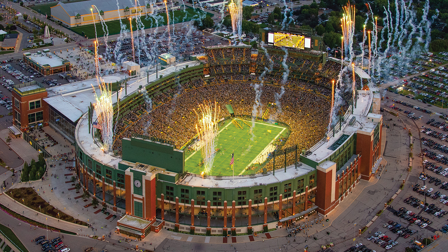 Lambeau Field aerial photography