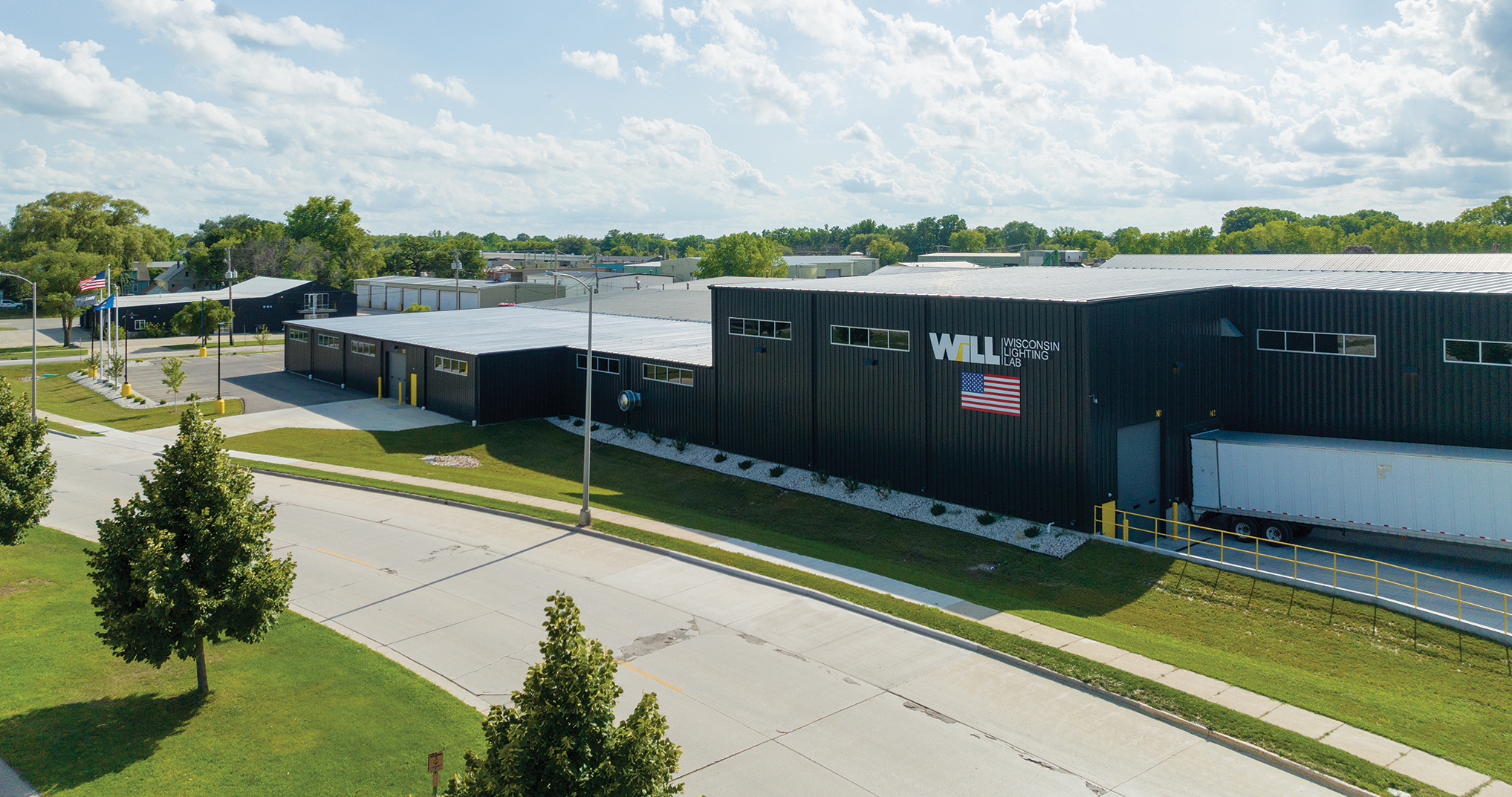Made in America, made in the Midwest and made in Wisconsin are important values at Wisconsin Lighting Lab, where its gleaming Fond du Lac campus prominently displays the Stars and Stripes.