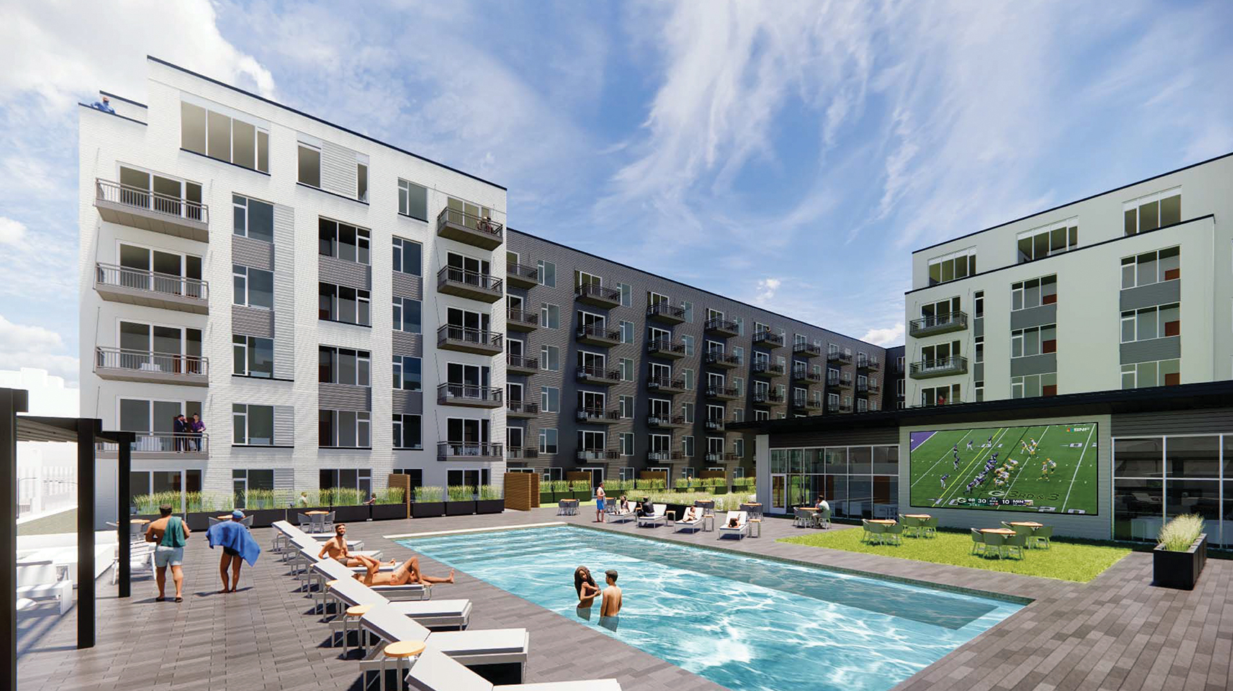 221 Cherry St. apartment building rendering